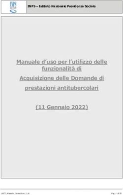 Manuale d'uso per l'utilizzo delle funzionalit&agrave; di Acquisizione delle Domande di prestazioni antitubercolari (11 Gennaio 2022) - INPS