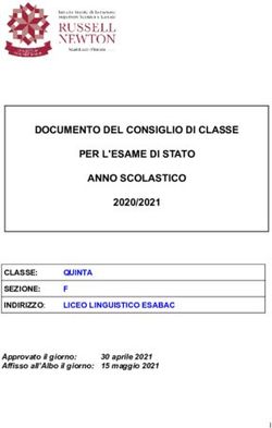 DOCUMENTO DEL CONSIGLIO DI CLASSE PER L'ESAME DI STATO ANNO SCOLASTICO - 2020/2021 CLASSE: SEZIONE: INDIRIZZO