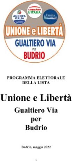 Unione e Libert&agrave; Gualtiero Via per Budrio - PROGRAMMA ELETTORALE DELLA LISTA - stgy.ovh