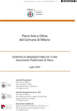 Piano Aria e Clima del Comune di Milano - VERIFICA DI ASSOGGETTABILITA' A VAS