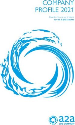 COMPANY PROFILE 2021 Quando c'&egrave; cura per il futuro - la vita &egrave; pi&ugrave; azzurra