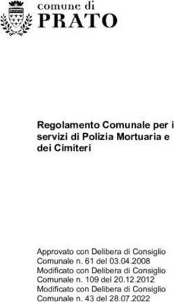 Regolamento Comunale per i servizi di Polizia Mortuaria e dei Cimiteri
