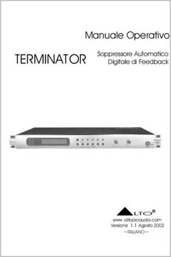 Manuale Operativo TERMINATOR Soppressore Automatico - Digitale di Feedback - Strumenti Musicali