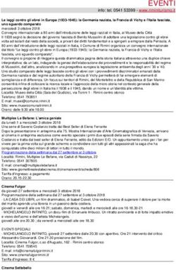 EVENTI info: tel. 0541 53399 - www.riminiturismo.it - Rimini turismo