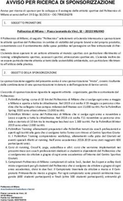 AVVISO PER RICERCA DI SPONSORIZZAZIONE - Politecnico di Milano