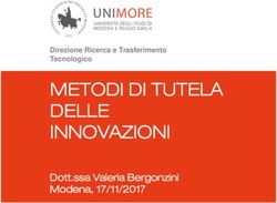 METODI DI TUTELA DELLE INNOVAZIONI - Dott.ssa Valeria Bergonzini Modena, 17/11/2017