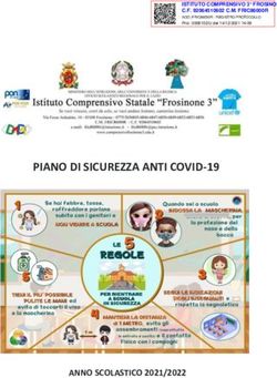PIANO DI SICUREZZA ANTI COVID-19 - ANNO SCOLASTICO 2021/2022