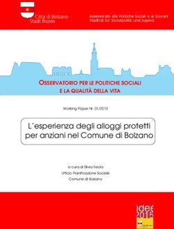 L'esperienza degli alloggi protetti per anziani nel Comune di Bolzano