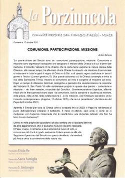 COMUNIONE, PARTECIPAZIONE, MISSIONE