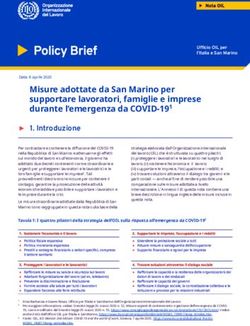 Misure adottate da San Marino per supportare lavoratori, famiglie e imprese durante l'emergenza da COVID-191 - ILO