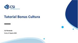 Tutorial Bonus Cultura - Csi Piemonte Torino, 07 Agosto 2020 - Sistemapiemonte