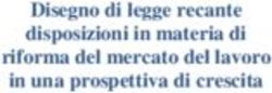 Disegno di legge recante disposizioni in materia di riforma del mercato del lavoro in una prospettiva di crescita