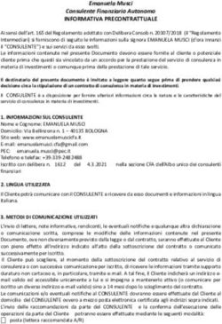 INFORMATIVA PRECONTRATTUALE - Consulente Finanziario Autonomo