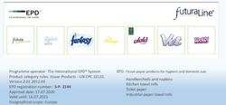 Programme operator: The International EPD System Product category rules: tissue Products - UN CPC 32131. Version 2.01 2011:05 EPD registration ...