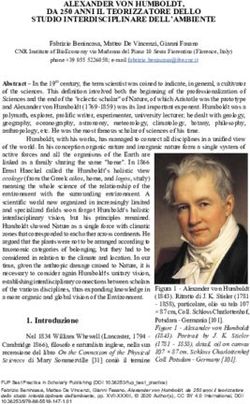 ALEXANDER VON HUMBOLDT, DA 250 ANNI IL TEORIZZATORE DELLO STUDIO INTERDISCIPLINARE DELL'AMBIENTE