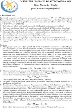 OLIMPIADI ITALIANE DI ASTRONOMIA 2021 - Finale Nazionale - 3 luglio prova pratica - categoria Junior 2