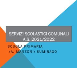 SERVIZI SCOLASTICI COMUNALI A.S. 2021/2022 - SCUOLA PRIMARIA