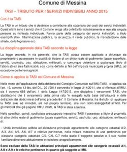 Comune di Messina TASI - TRIBUTO PER I SERVIZI INDIVISIBILI ANNO 2015