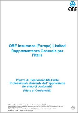 QBE Insurance (Europe) Limited Rappresentanza Generale per - l'Italia Polizza di Responsabilità Civile