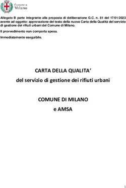 CARTA DELLA QUALITA' del servizio di gestione dei rifiuti urbani
