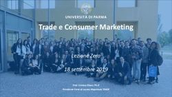 Trade e Consumer Marketing - Lezione Zero 18 settembre 2019 Prof. Cristina Ziliani, Ph.D