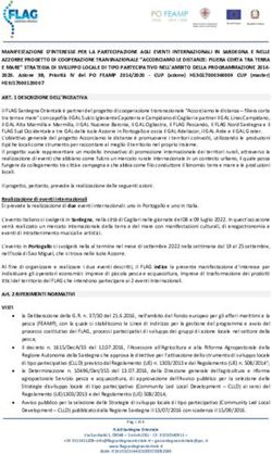 MANIFESTAZIONE D'INTERESSE PER LA PARTECIPAZIONE AGLI EVENTI INTERNAZIONALI IN SARDEGNA E NELLE AZZORRE PROGETTO DI COOPERAZIONE TRANSNAZIONALE ...