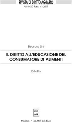RIVISTA DI DIRITTO AGRARIO - IL DIRITTO ALL'EDUCAZIONE DEL CONSUMATORE DI ALIMENTI - Nutrafood