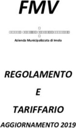FMV REGOLAMENTO E TARIFFARIO - AGGIORNAMENTO 2019