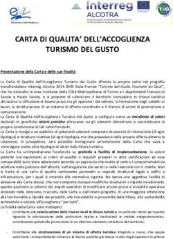 CARTA DI QUALITA' DELL'ACCOGLIENZA TURISMO DEL GUSTO - GAL ...