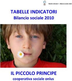 TABELLE INDICATORI Bilancio sociale 2010 - IL PICCOLO PRINCIPE