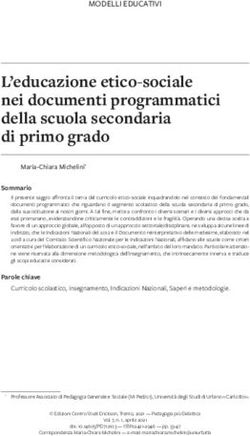 L'educazione etico-sociale nei documenti programmatici della scuola secondaria di primo grado