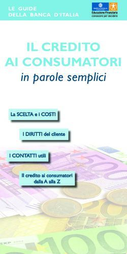 IL CREDITO AI CONSUMATORI - in parole semplici LE GUIDE DELLA BANCA D'ITALIA - Fiditalia