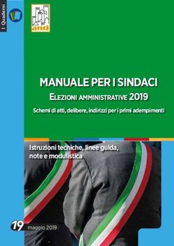 MANUALE PER I SINDACI - ELEZIONI AMMINISTRATIVE 2019 Istruzioni tecniche, linee guida, note e modulistica - Anci