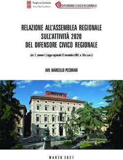 RELAZIONE ALL'ASSEMBLEA REGIONALE SULL'ATTIVIT&Agrave; 2020 DEL DIFENSORE CIVICO REGIONALE - AVV. MARCELLO PECORARI - Assemblea Legislativa ...