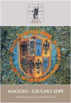 MAGGIO - GIUGNO 2019 PROGRAMMA DELLE INIZIATIVE - Amici di Brera