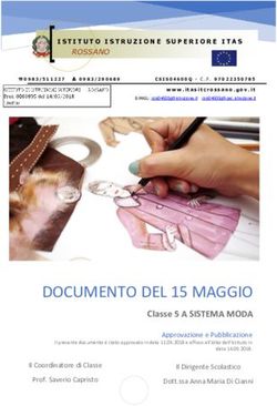 DOCUMENTO DEL 15 MAGGIO - Classe 5 A SISTEMA MODA - ITAS ITC Rossano