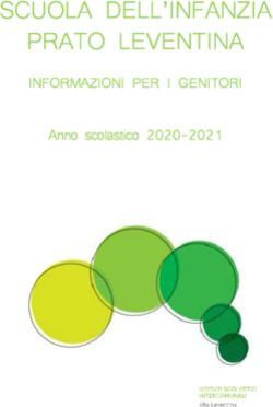 SCUOLA DELL'INFANZIA PRATO LEVENTINA - INFORMAZIONI PER I GENITORI Anno scolastico 2020-2021