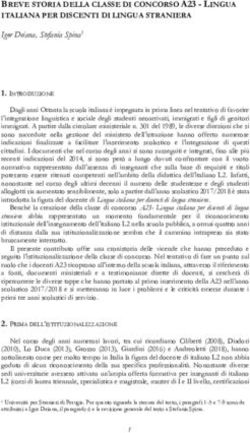 BREVE STORIA DELLA CLASSE DI CONCORSO A23 - LINGUA ITALIANA PER DISCENTI DI LINGUA STRANIERA - Riviste UNIMI