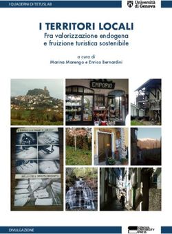 I TERRITORI LOCALI Fra valorizzazione endogena e fruizione turistica sostenibile - a cura di - AIR Unimi