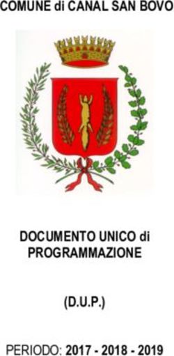 COMUNE di CANAL SAN BOVO - PROGRAMMAZIONE (D.U.P.) PERIODO: 2017 2018 - 2019 DOCUMENTO UNICO di