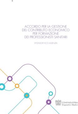 ACCORDO PER LA GESTIONE DEL CONTRIBUTO ECONOMICO - PER FORMAZIONE DEI PROFESSIONISTI SANITARI SPONSOR HCO AGENZIA