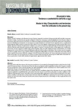 Gli omicidi in Italia. Tendenze e caratteristiche dall'Unità a oggi Murder in Italy. Characteristics and tendencies from the Unification to the ...