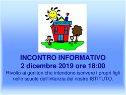 INCONTRO INFORMATIVO 2 dicembre 2019 ore 18:00 - Rivolto ai genitori che intendono iscrivere i propri figli nelle scuole dell'infanzia del nostro ...
