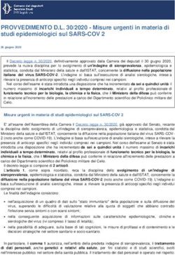 PROVVEDIMENTO D.L. 30/2020 - Misure urgenti in materia di studi epidemiologici sul SARS-COV 2 - Misure urgenti in materia di studi epidemiologici ...