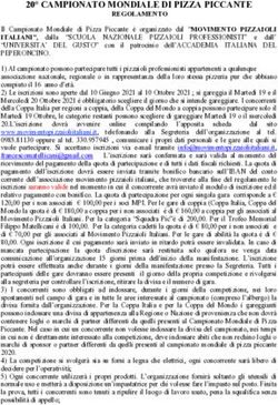 20 CAMPIONATO MONDIALE DI PIZZA PICCANTE