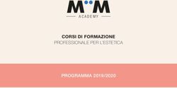 CORSI DI FORMAZIONE PROGRAMMA 2019/2020 - PROFESSIONALE PER L'ESTETICA