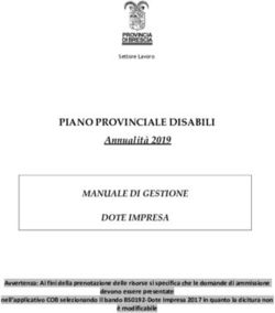 PIANO PROVINCIALE DISABILI - Annualit&agrave; 2019 MANUALE DI GESTIONE DOTE IMPRESA