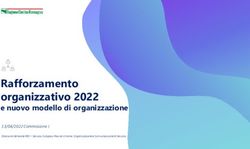 Rafforzamento organizzativo 2022 - e nuovo modello di organizzazione 13/04/2022 Commissione I