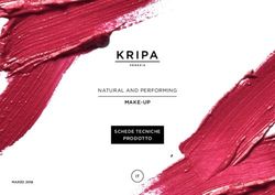 NATURAL AND PERFORMING - MAKE-UP SCHEDE TECNICHE PRODOTTO - KRIPA