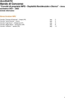 ALLEGATO Bando di Concorso "Convitti di proprietà INPS - Ospitalità Residenziale e Diurna" - Anno scolastico 2021 - 2022 Schede informative